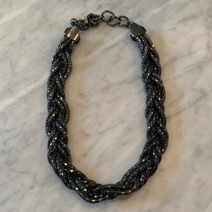 EXPRESS Black Metallic Chain Necklace